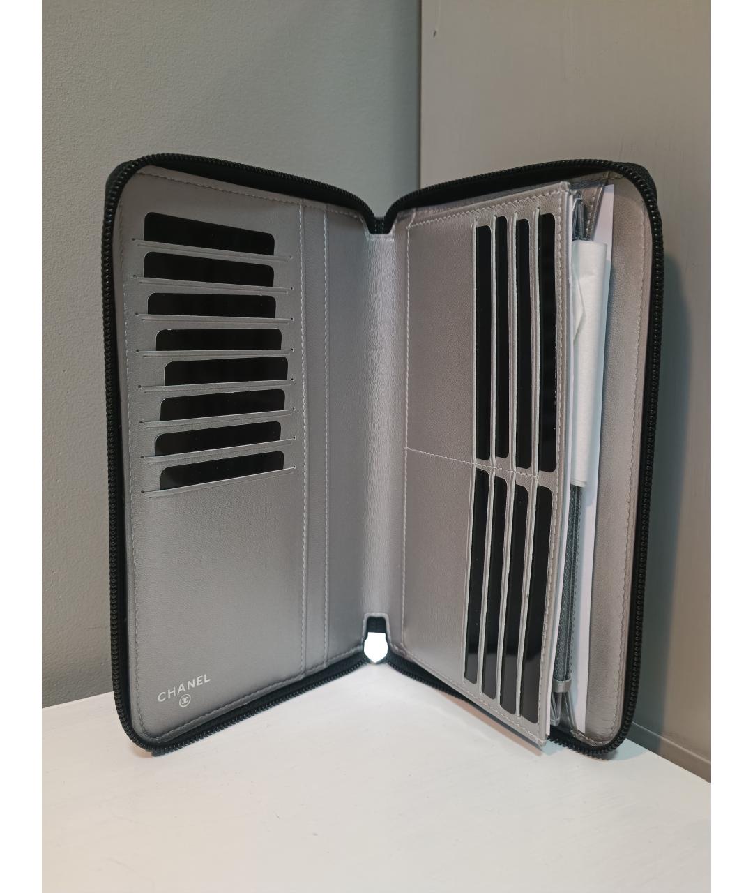 CHANEL Черный кошелек из искусственной кожи, фото 4