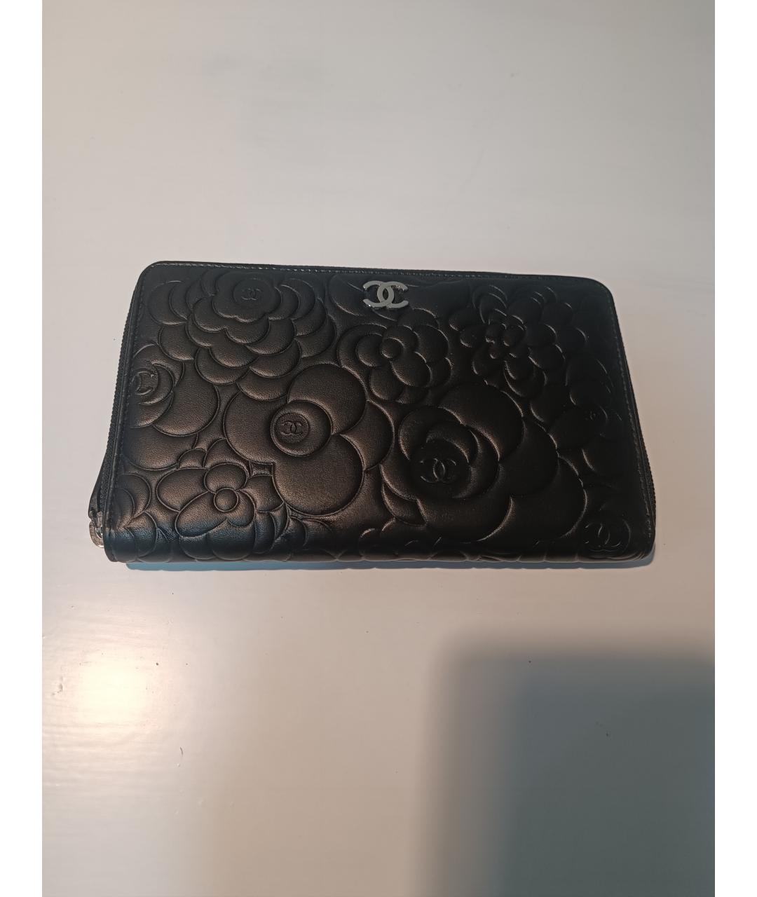 CHANEL Черный кошелек из искусственной кожи, фото 5