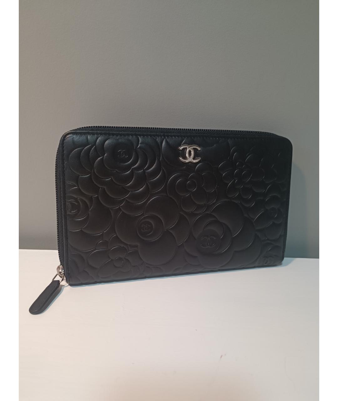 CHANEL Черный кошелек из искусственной кожи, фото 2