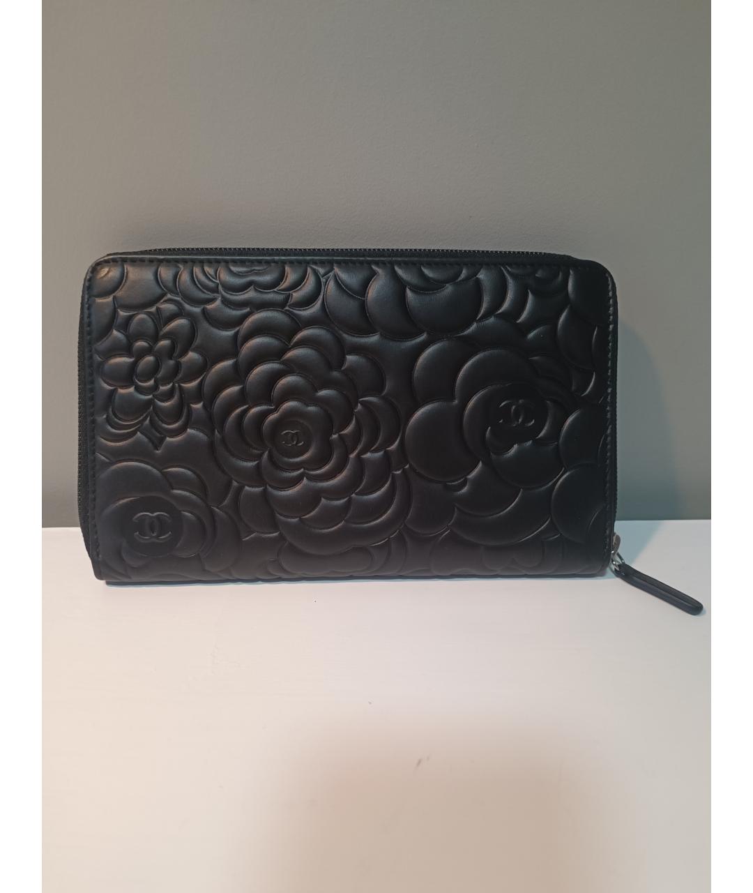 CHANEL Черный кошелек из искусственной кожи, фото 3