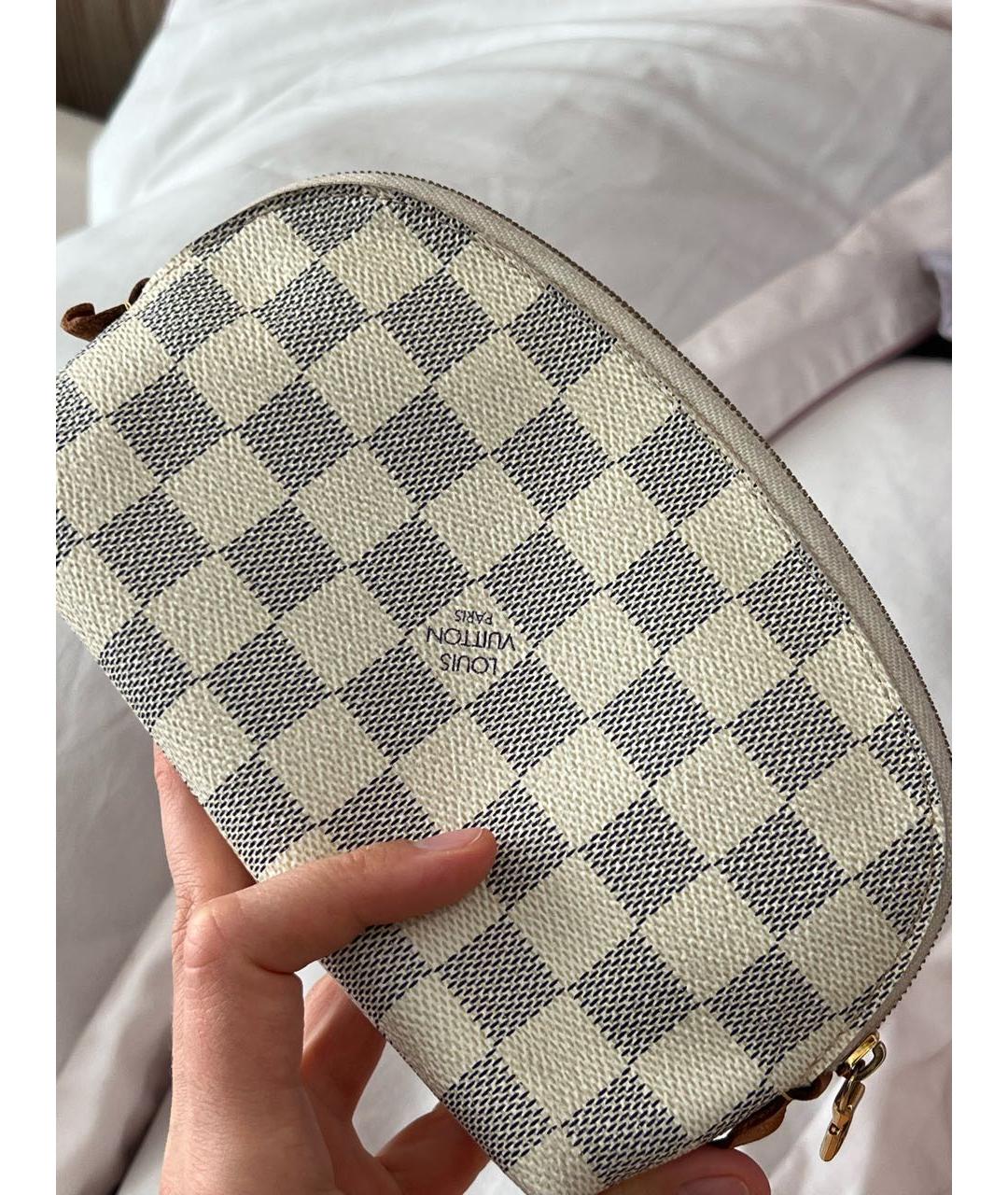 LOUIS VUITTON Белая кожаная косметичка, фото 3