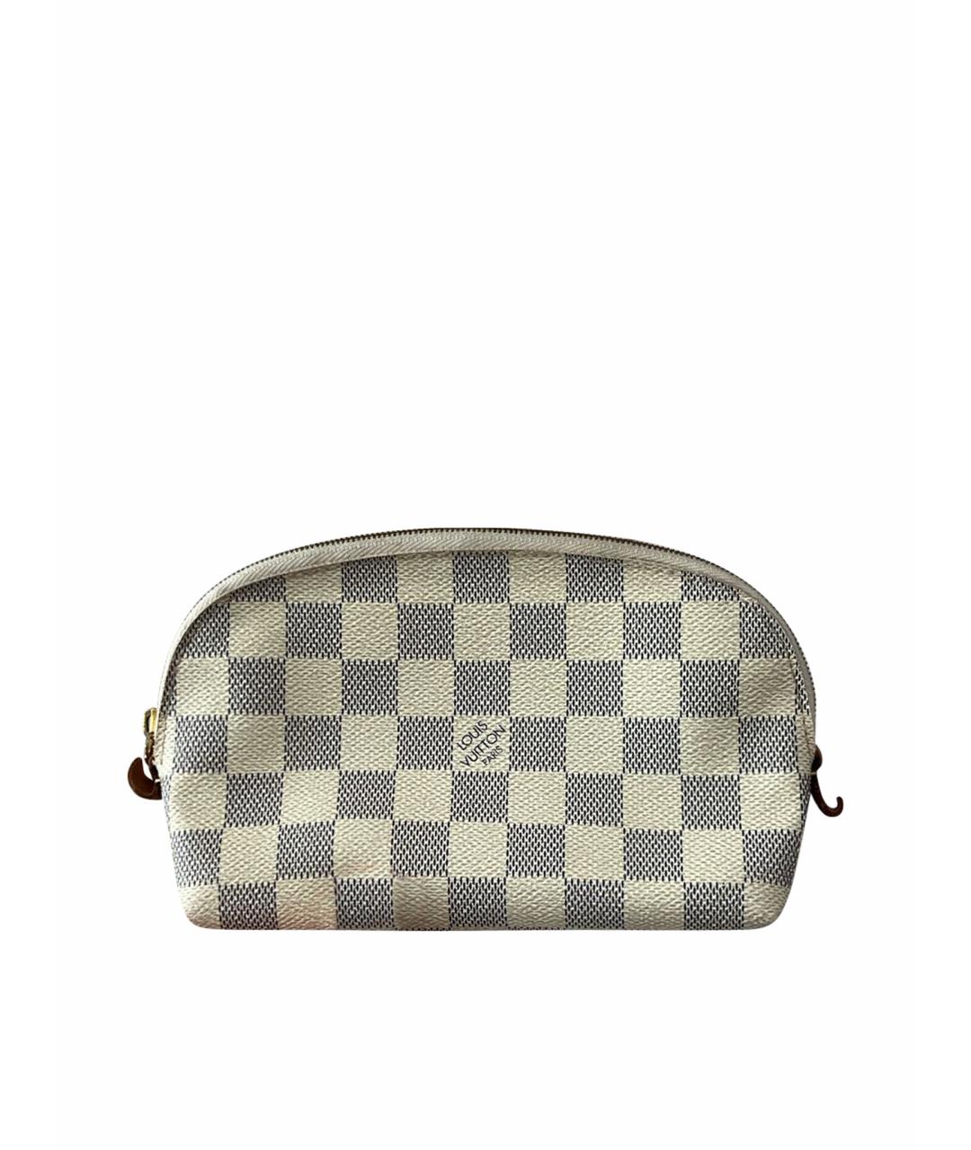 LOUIS VUITTON Белая кожаная косметичка, фото 1