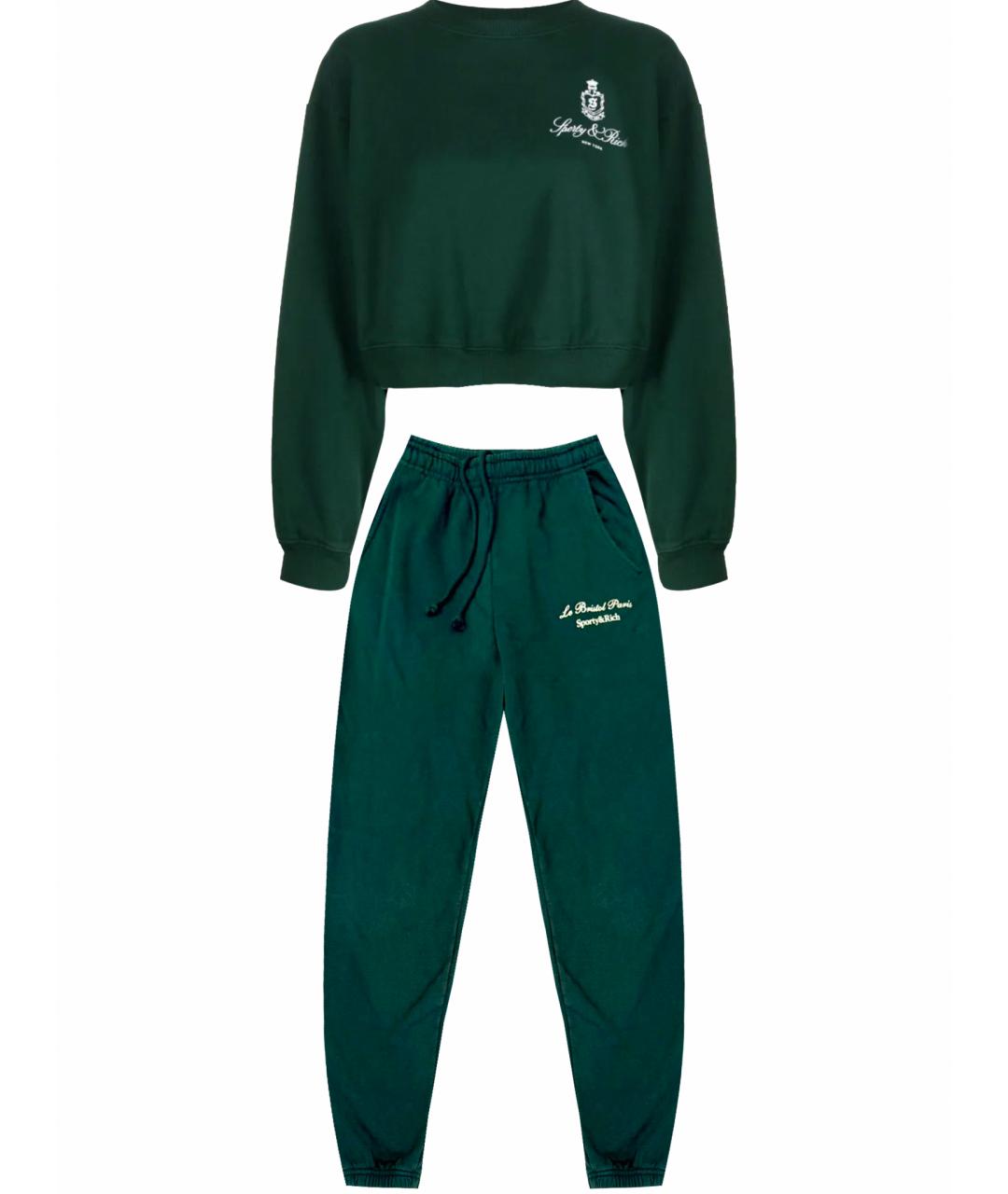 SPORTY AND RICH Зеленый хлопковый спортивные костюмы, фото 1