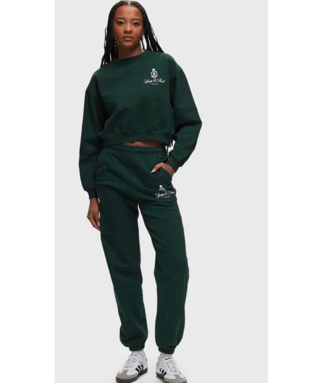 SPORTY AND RICH Зеленый хлопковый спортивные костюмы, фото 3