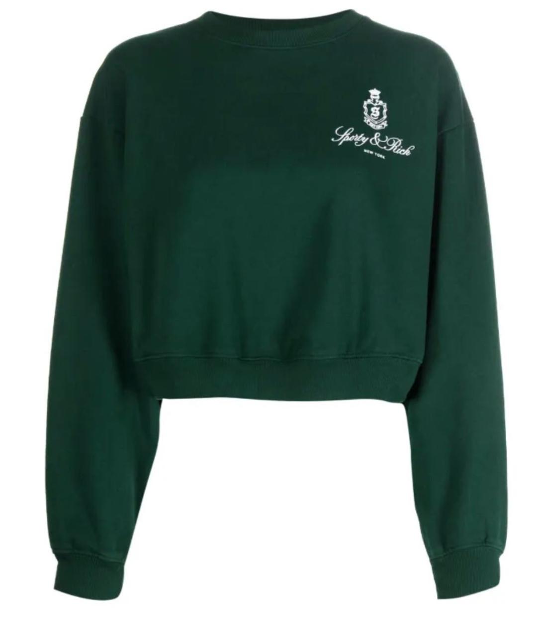 SPORTY AND RICH Зеленый хлопковый спортивные костюмы, фото 2