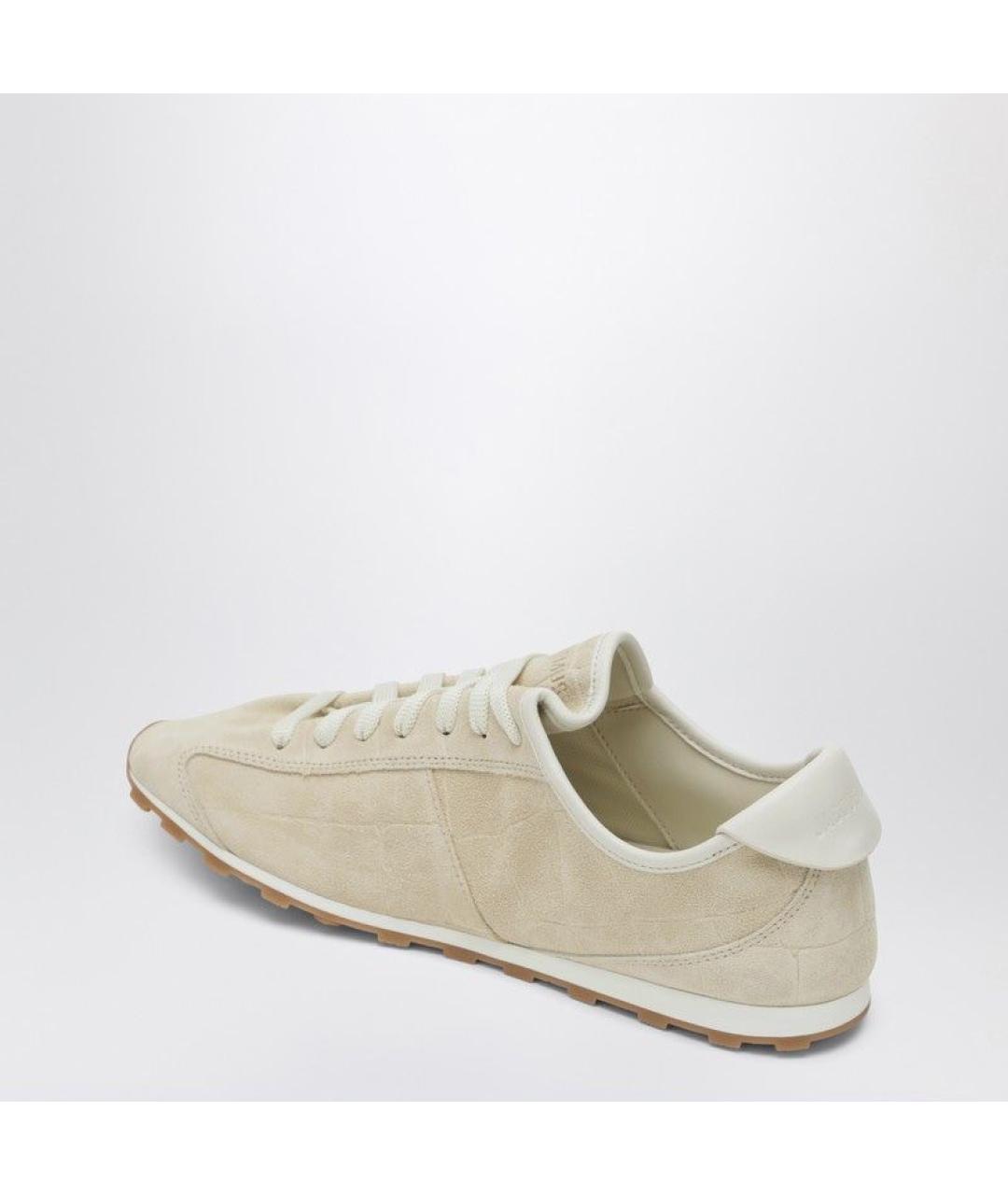 JACQUEMUS Бежевые замшевые кроссовки, фото 3