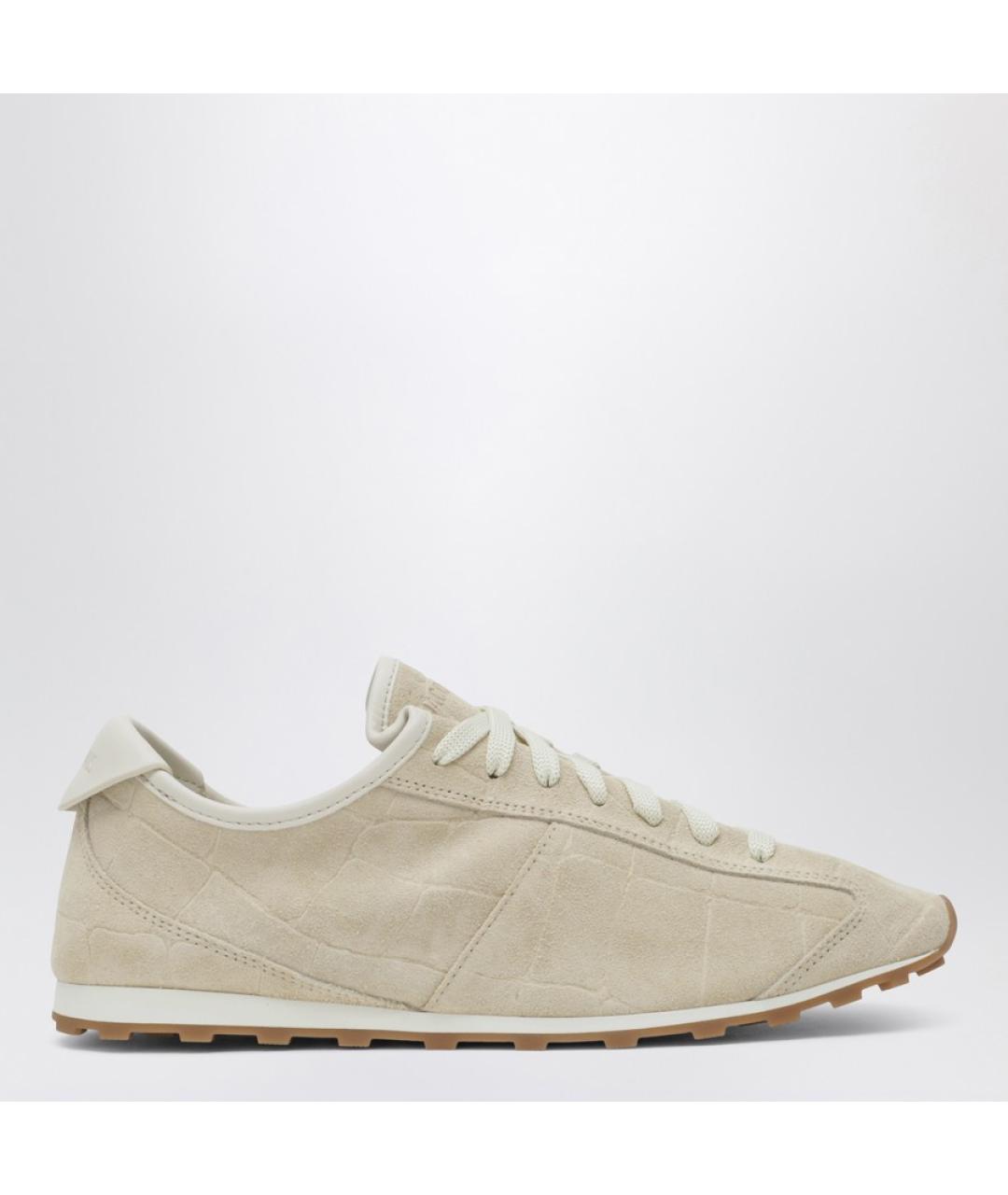 JACQUEMUS Бежевые замшевые кроссовки, фото 5