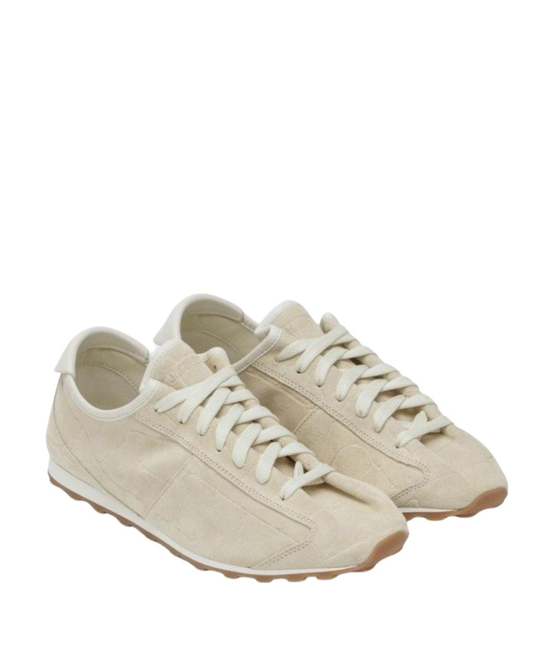 JACQUEMUS Бежевые замшевые кроссовки, фото 2