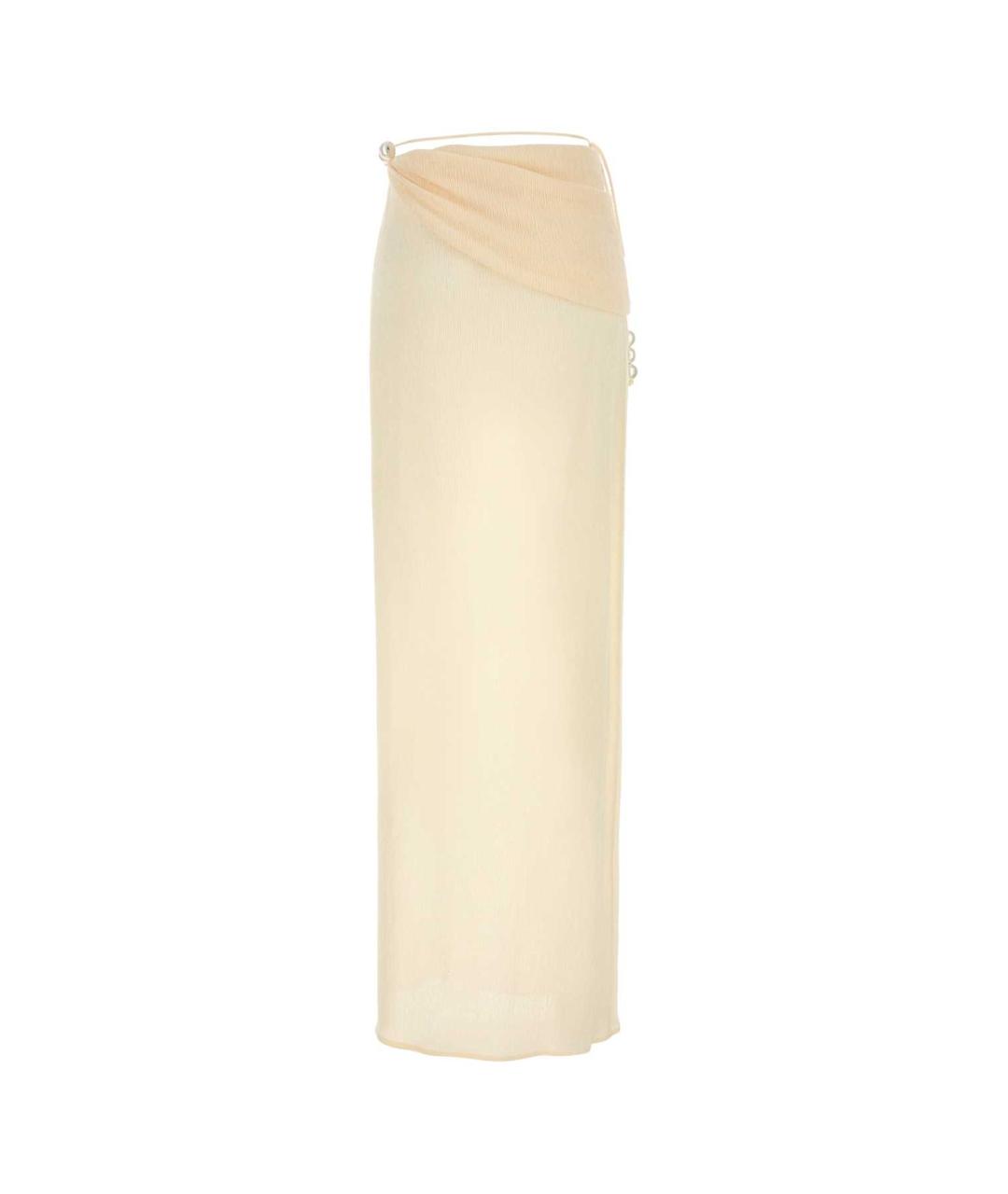 MAGDA BUTRYM Бежевая полиэстеровая юбка макси, фото 2