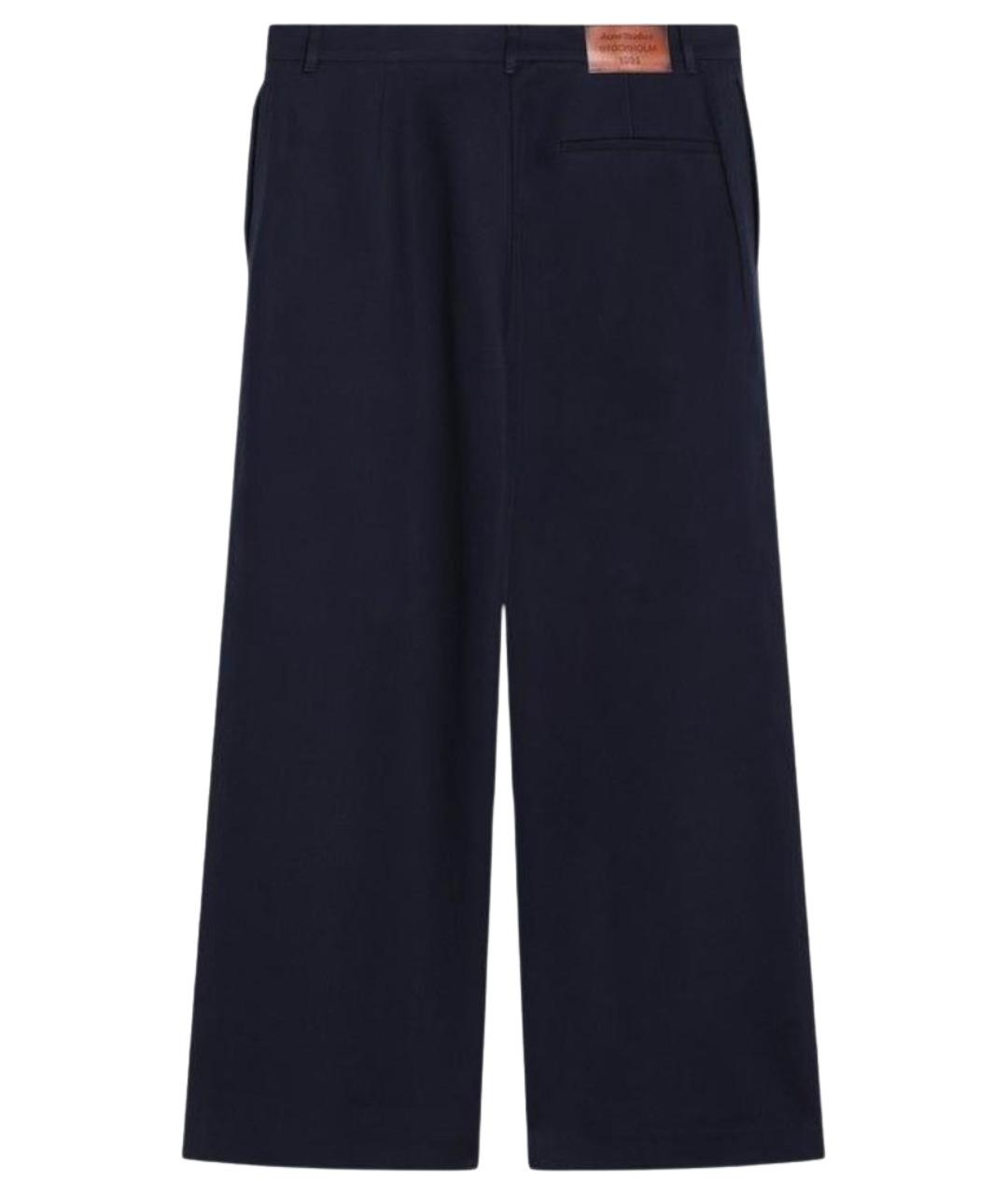 ACNE STUDIOS Синие хлопковые повседневные брюки, фото 2