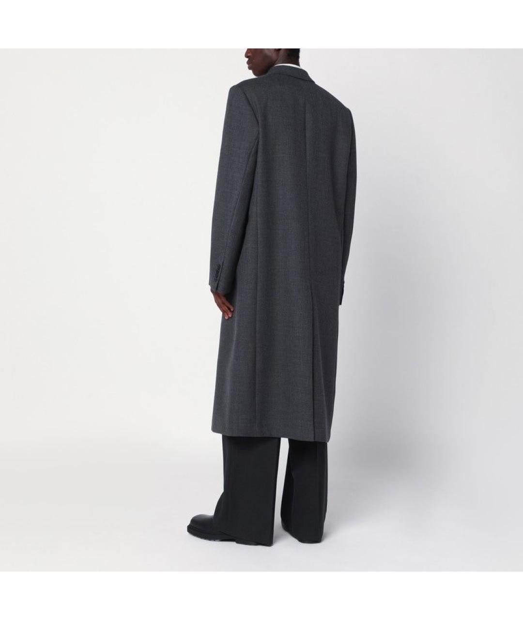 DRIES VAN NOTEN Серое шерстяное пальто, фото 3