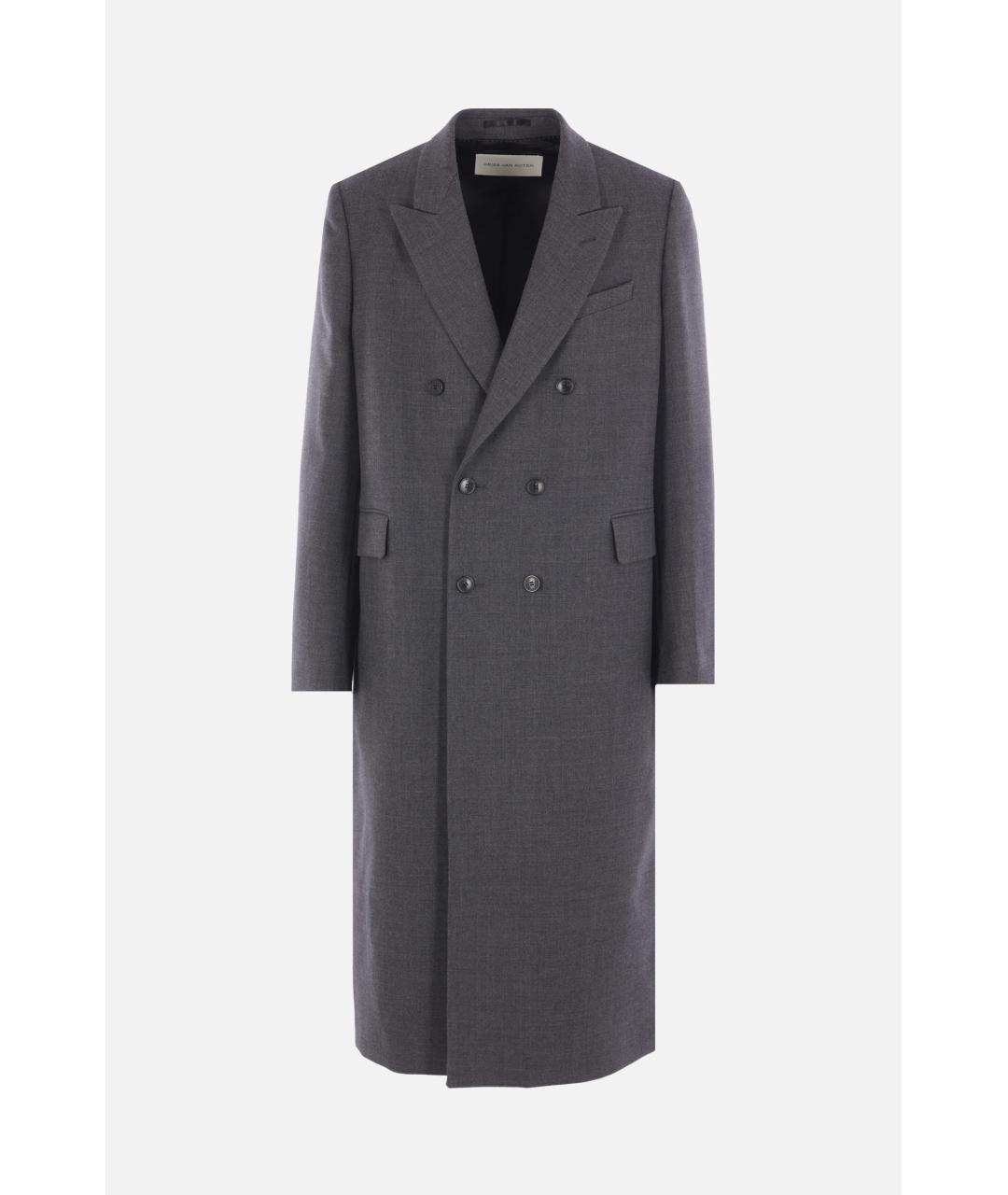 DRIES VAN NOTEN Серое шерстяное пальто, фото 4