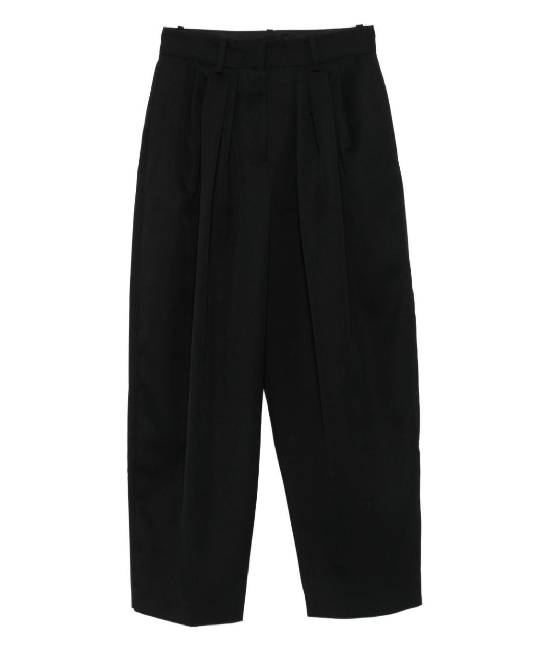 ISABEL MARANT Черные шерстяные прямые брюки, фото 1