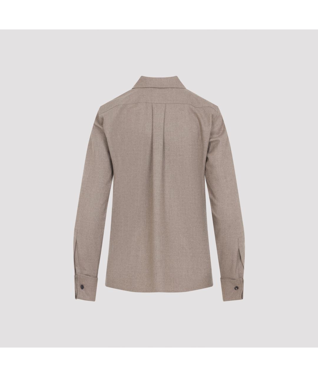 MAX MARA Бежевая кашемировая рубашка, фото 2