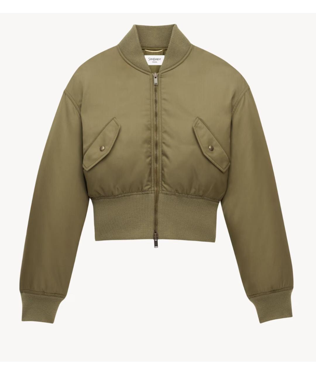 SAINT LAURENT Зеленая полиамидовая куртка, фото 7