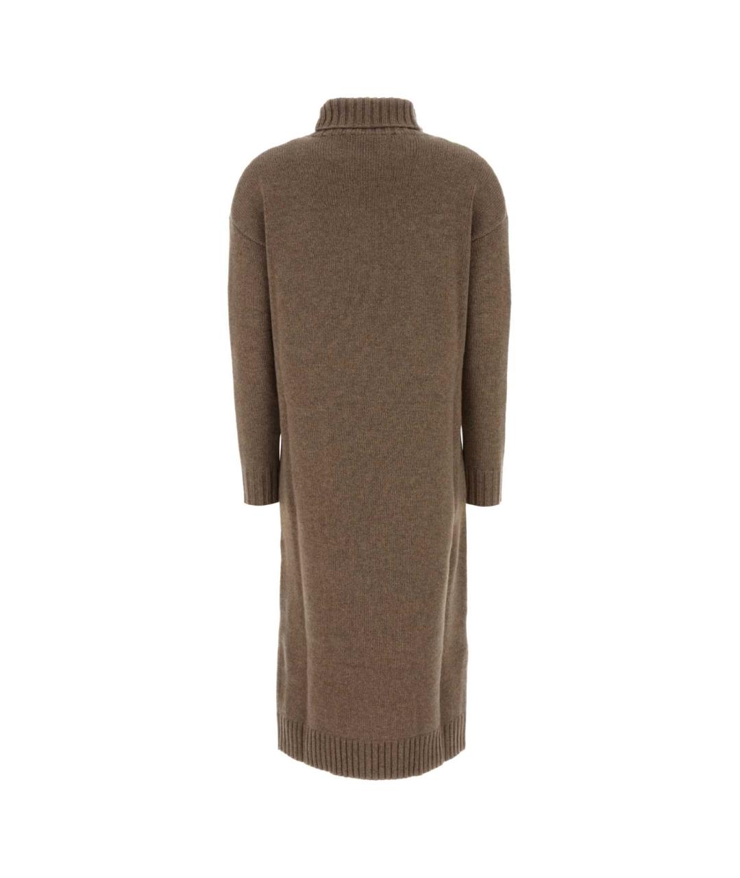 MAX MARA Бежевое кашемировое повседневное платье, фото 2