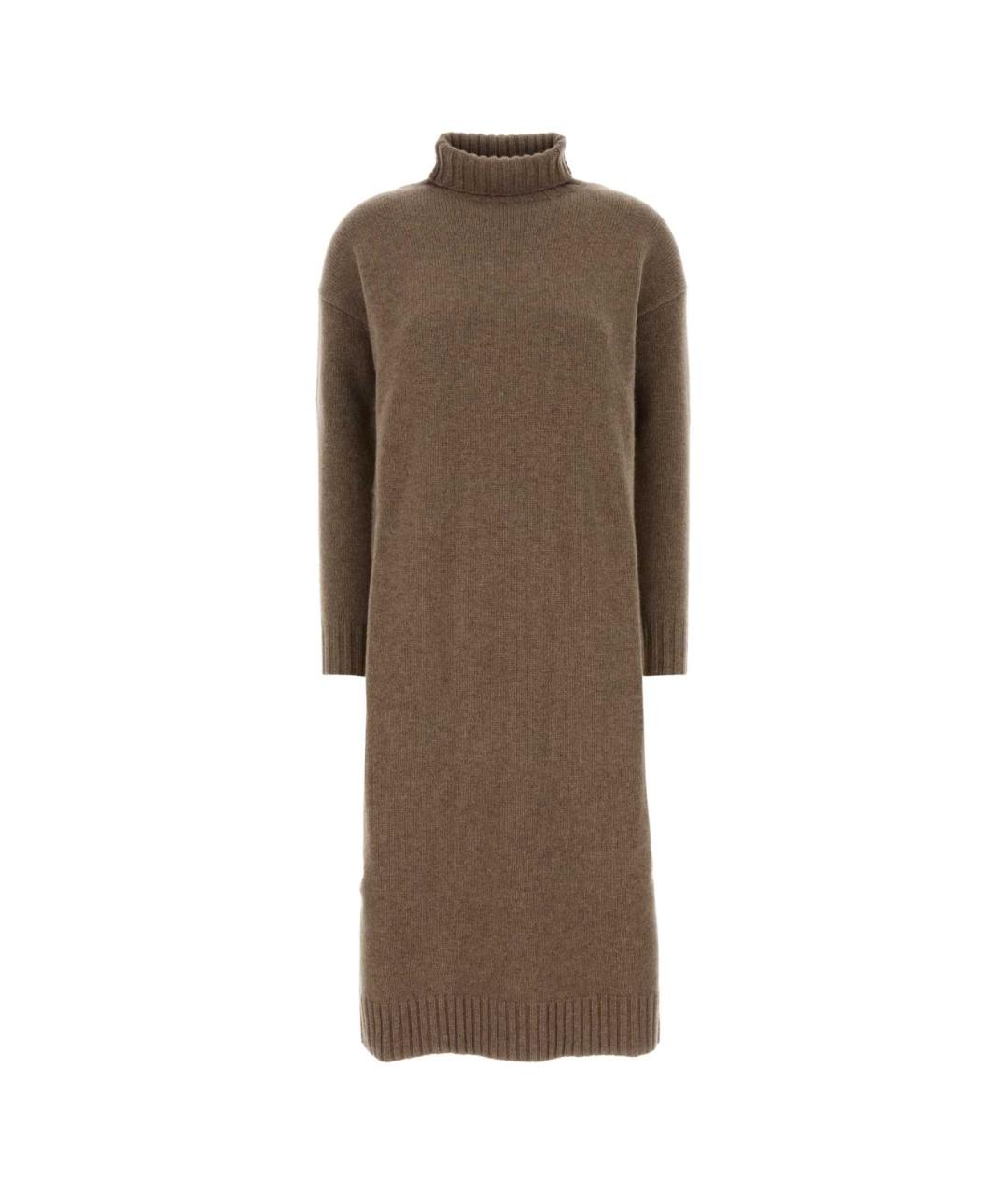 MAX MARA Бежевое кашемировое повседневное платье, фото 1