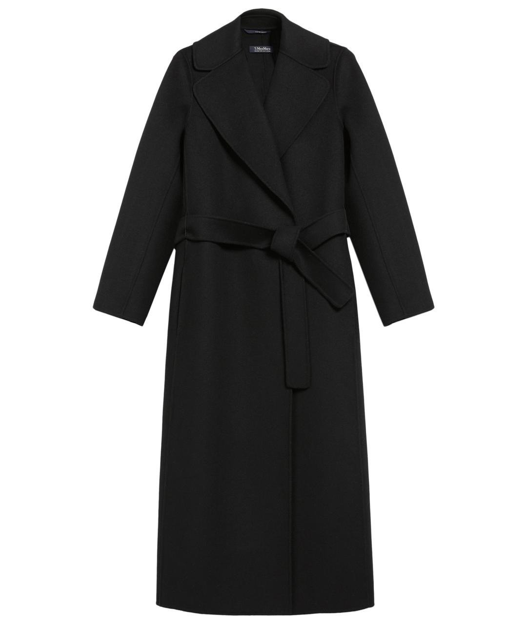 'S MAX MARA Черное шерстяное пальто, фото 1