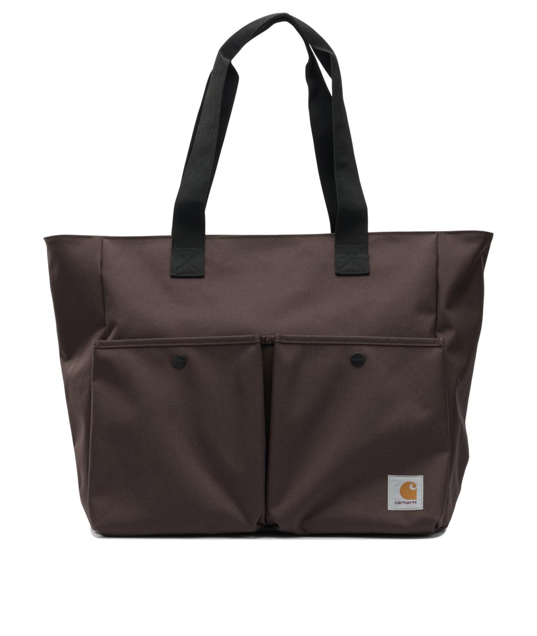 CARHARTT WIP Коричневая синтетическая сумка тоут, фото 1