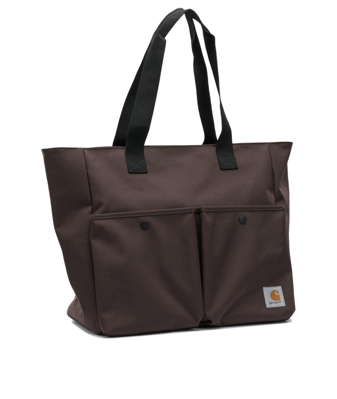 CARHARTT WIP Коричневая синтетическая сумка тоут, фото 2