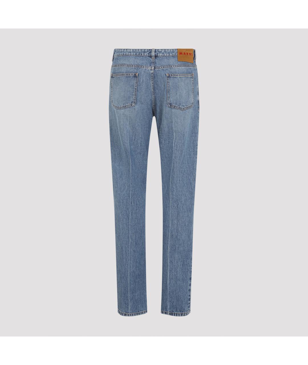 MARNI Голубые хлопковые джинсы скинни, фото 2