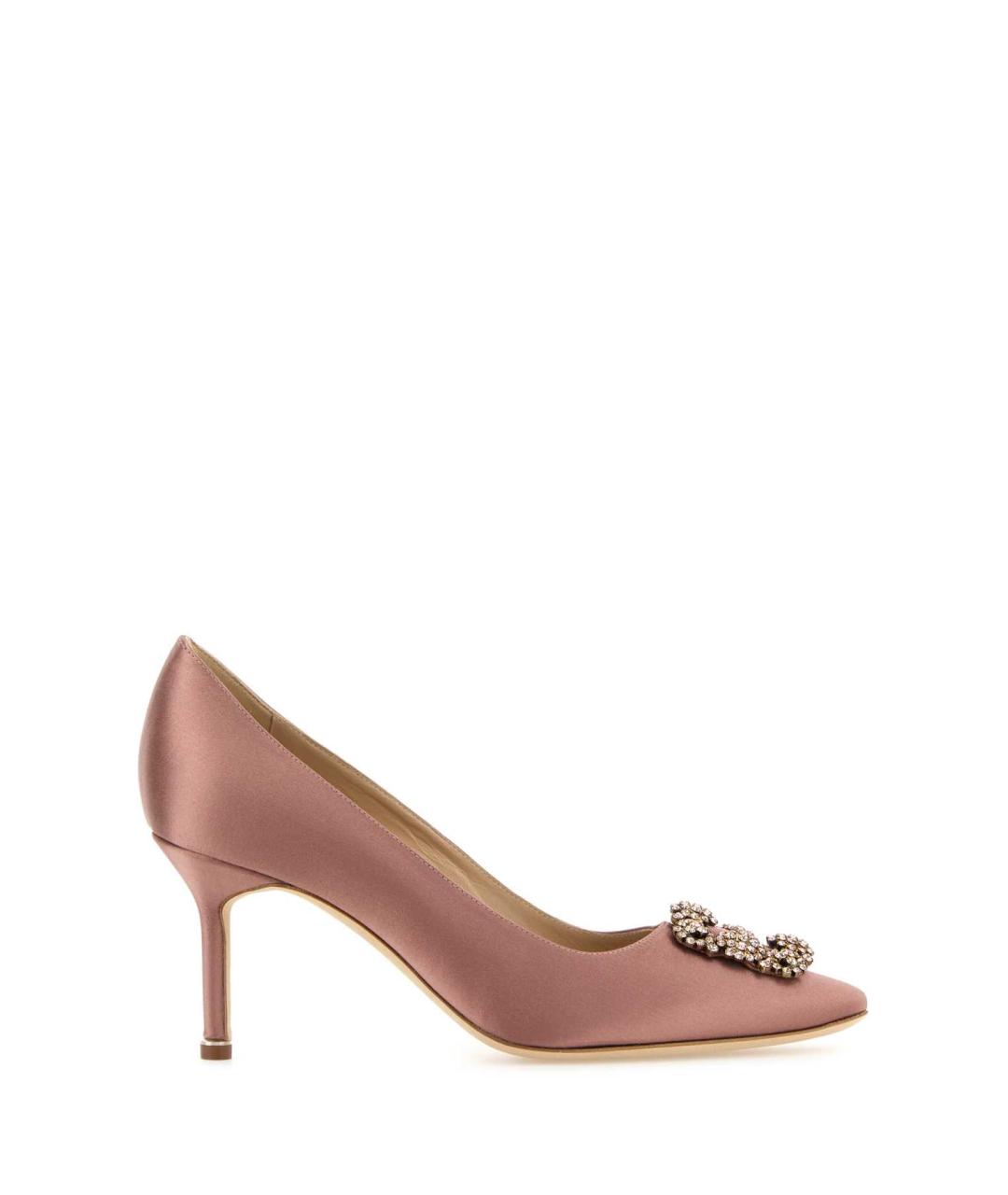 MANOLO BLAHNIK Розовые текстильные туфли, фото 1