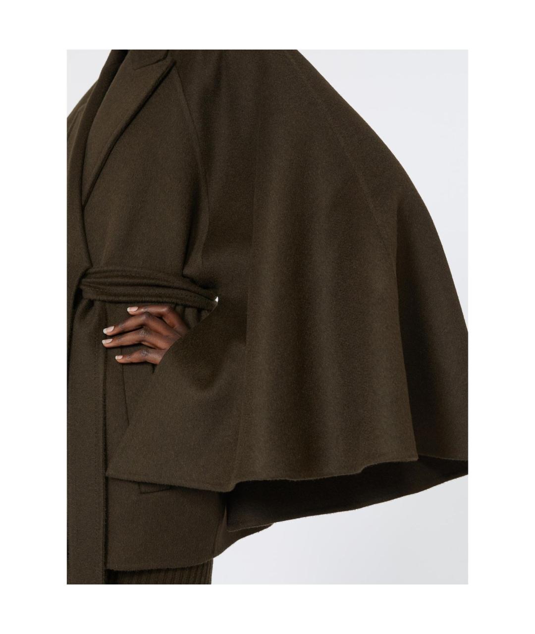 MAX MARA Зеленые шерстяное пальто, фото 5