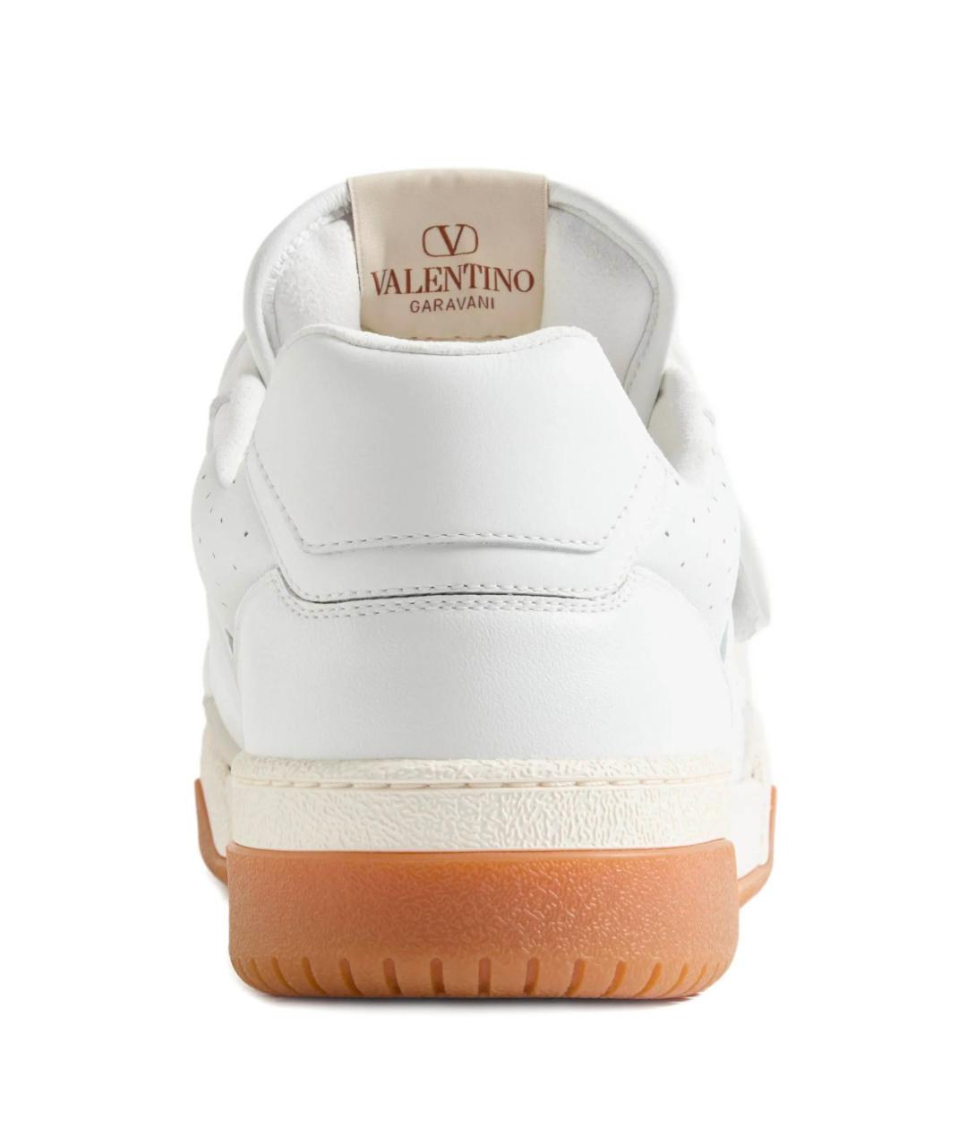 VALENTINO Белые кожаные низкие кроссовки / кеды, фото 4