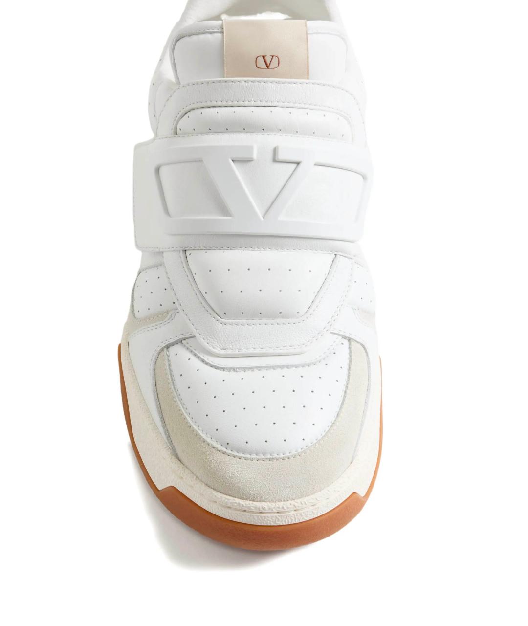 VALENTINO Белые кожаные низкие кроссовки / кеды, фото 6