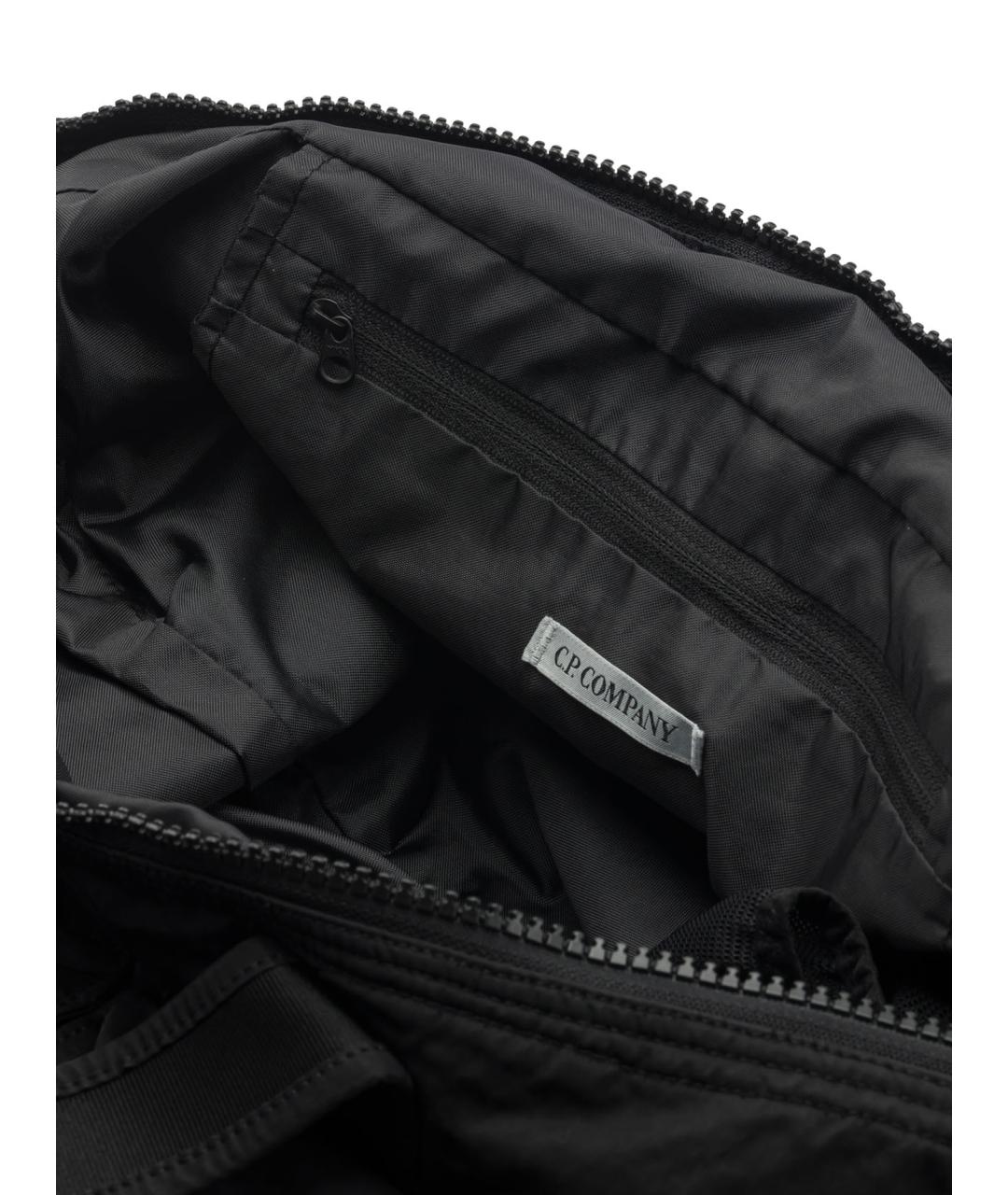 CP COMPANY Черная синтетическая сумка на плечо, фото 5