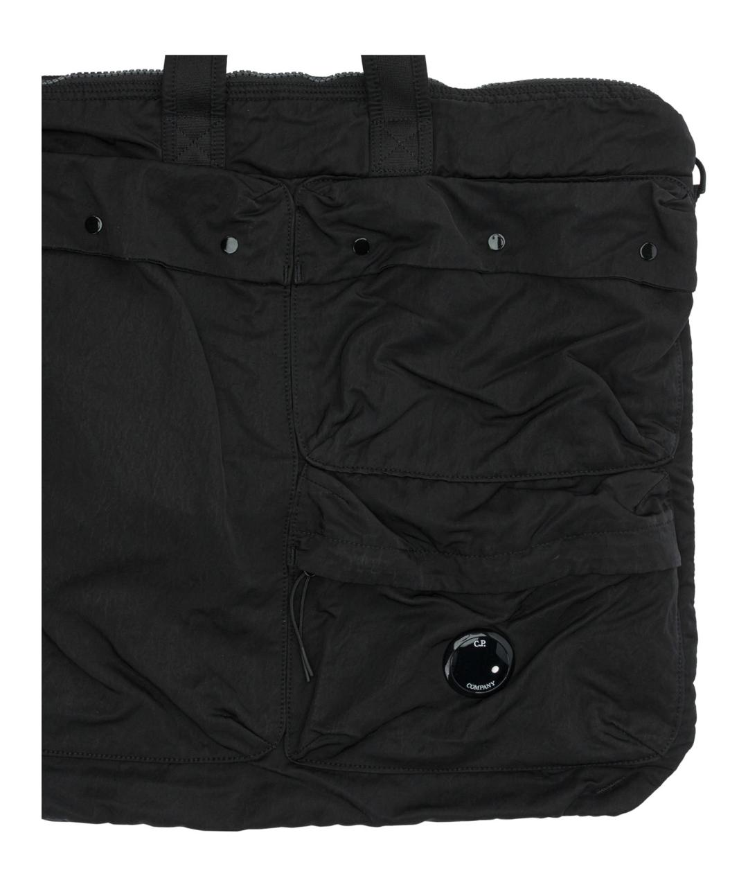 CP COMPANY Черная синтетическая сумка на плечо, фото 4