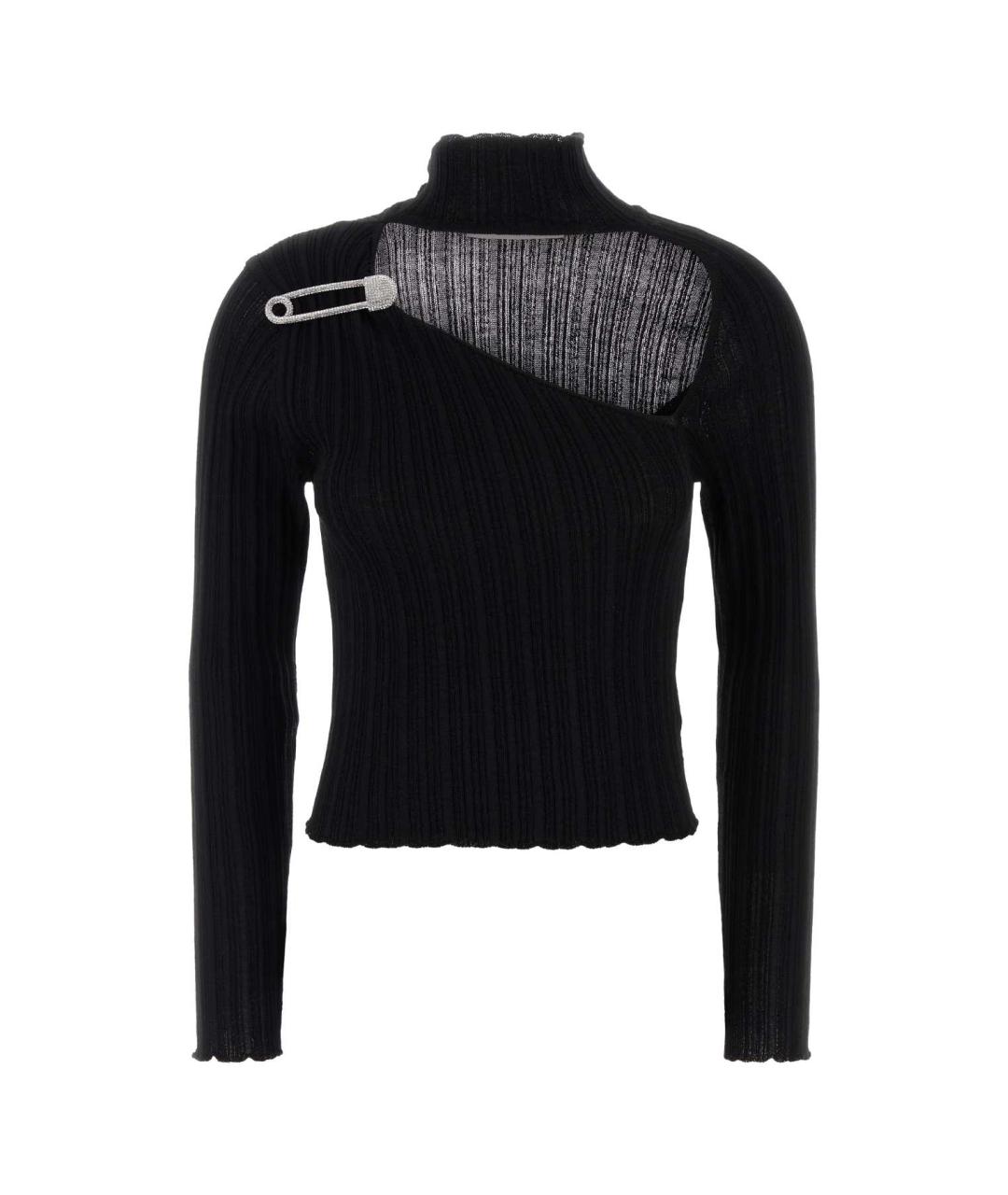 GIUSEPPE DI MORABITO Черный шерстяной джемпер / свитер, фото 1