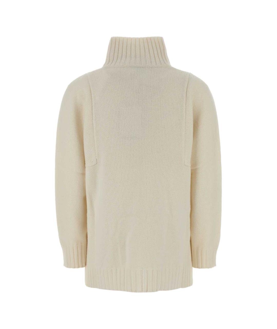 MAX MARA Белый кашемировый джемпер / свитер, фото 2