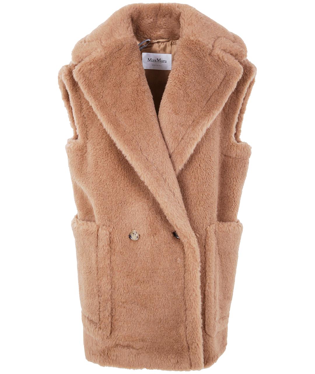 MAX MARA Коричневый шерстяной жилет, фото 1