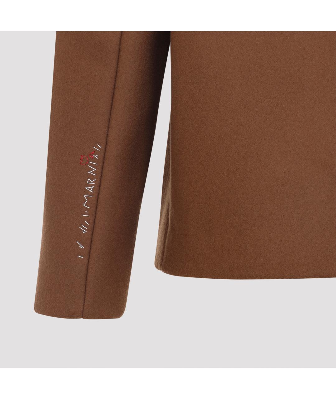 MARNI Коричневая шерстяная куртка, фото 4