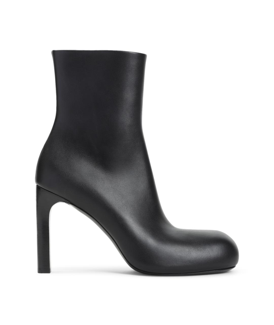 BALENCIAGA Черные кожаные ботильоны, фото 1