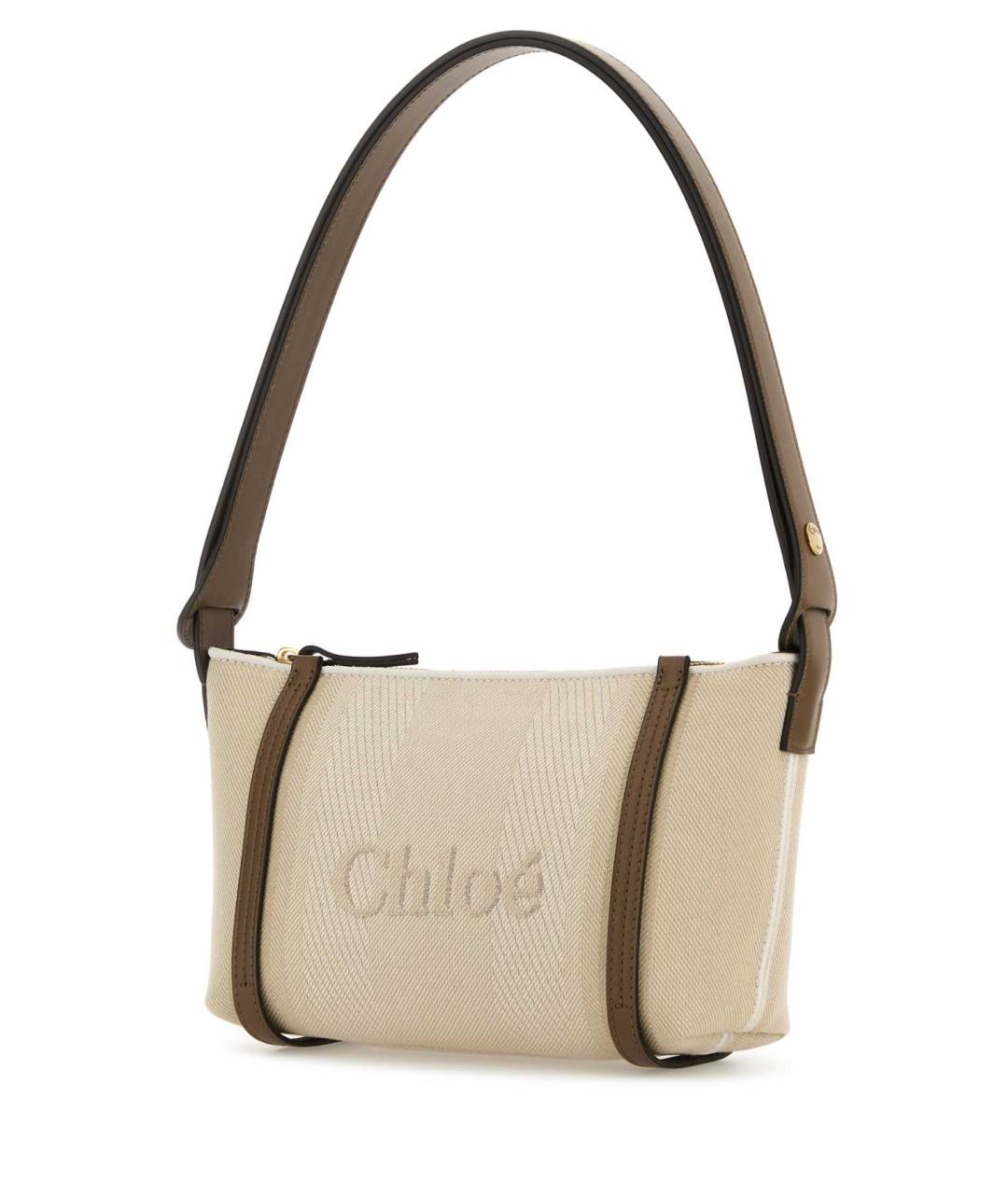 CHLOE Бежевая хлопковая сумка через плечо, фото 2
