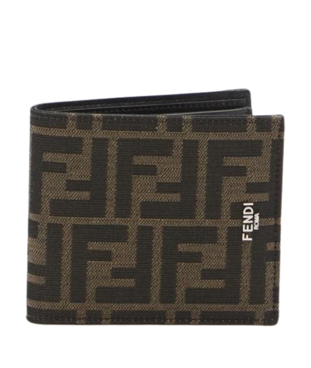 FENDI Коричневый кожаный кошелек, фото 1