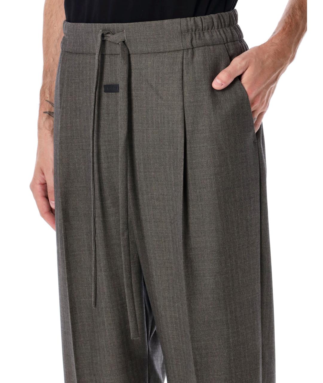 FEAR OF GOD Антрацитовые шерстяные повседневные брюки, фото 3