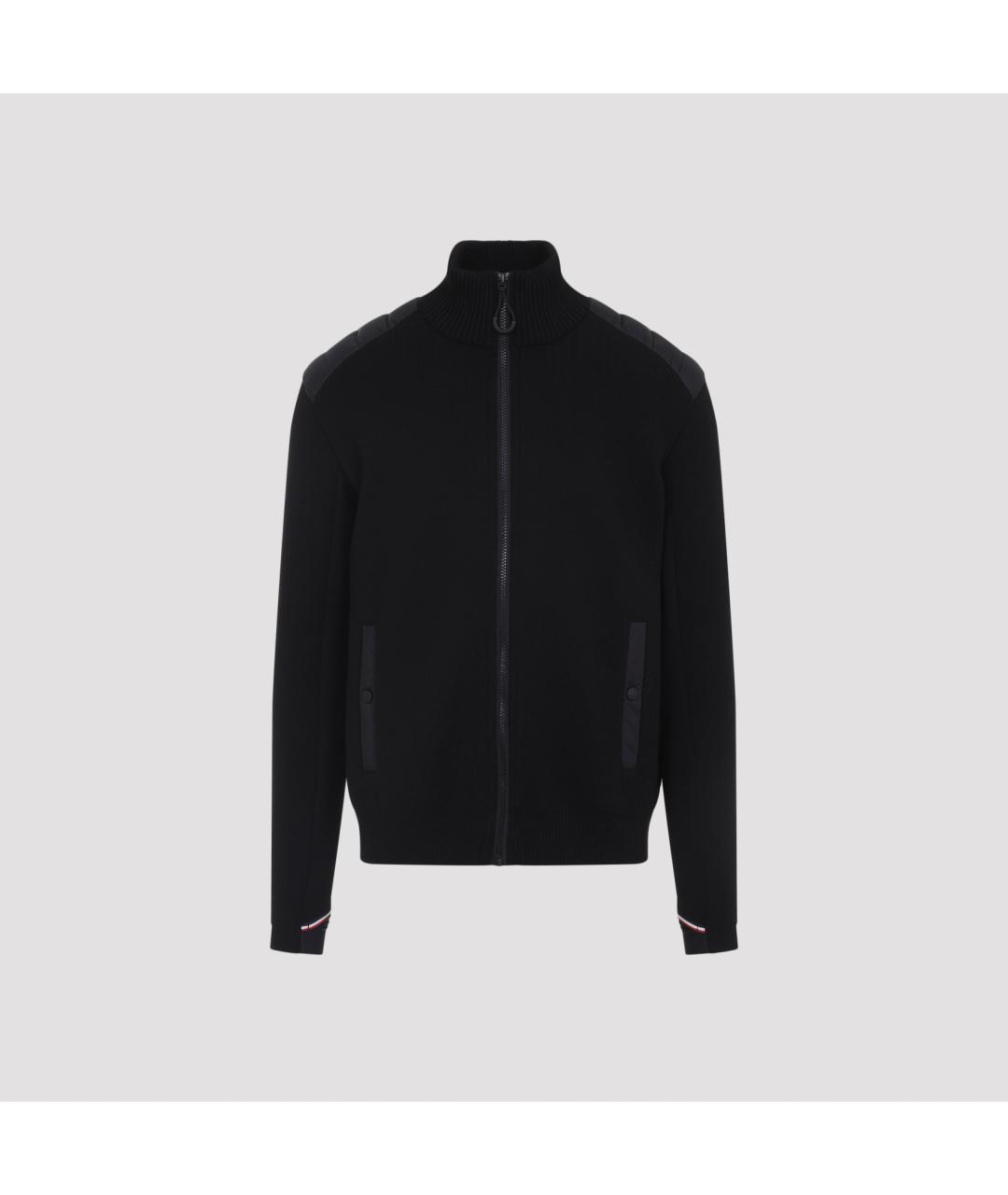 MONCLER Черный шерстяной кардиган, фото 2