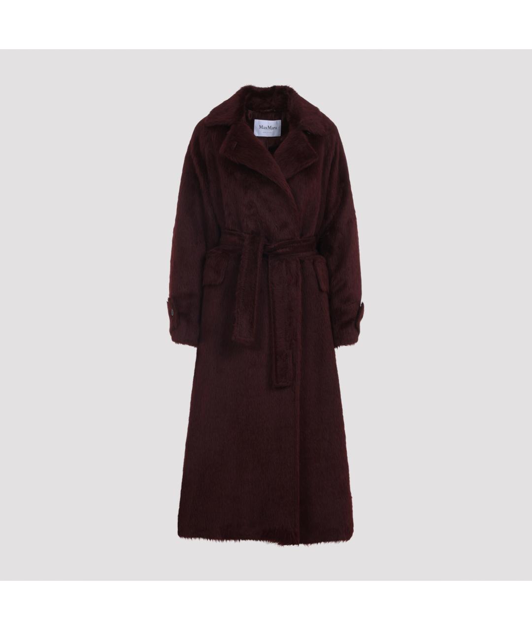 MAX MARA Бордовое шерстяное пальто, фото 2