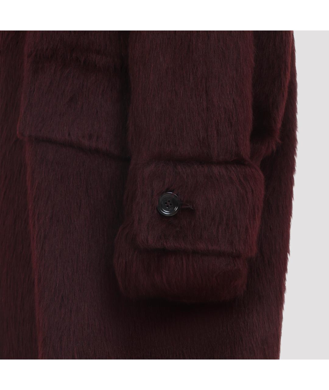 MAX MARA Бордовое шерстяное пальто, фото 5