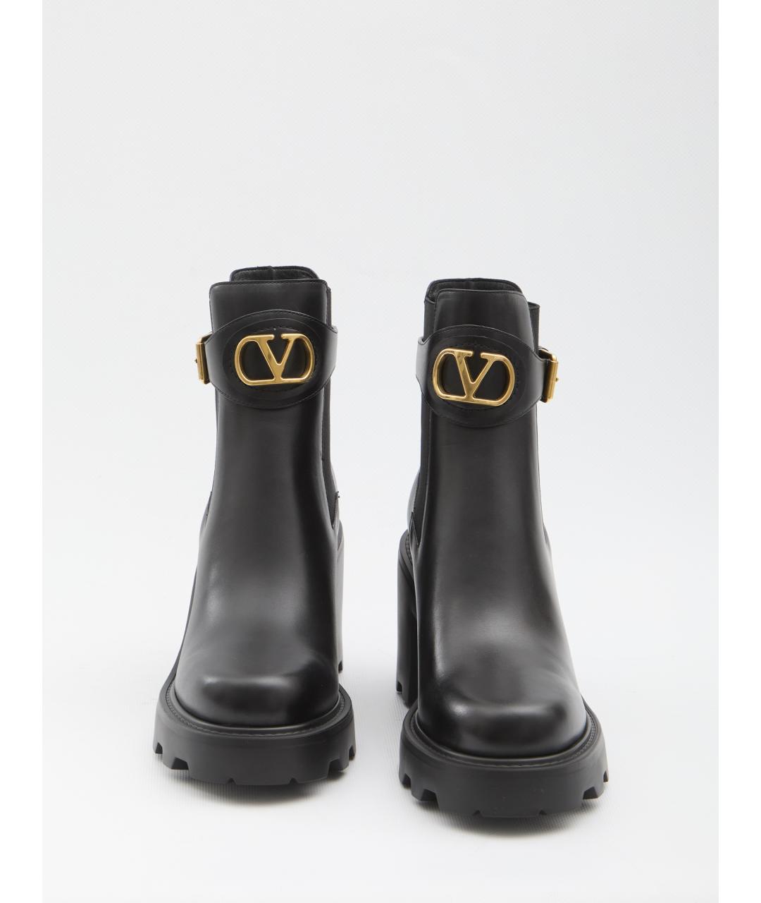 VALENTINO Черные кожаные ботинки, фото 5