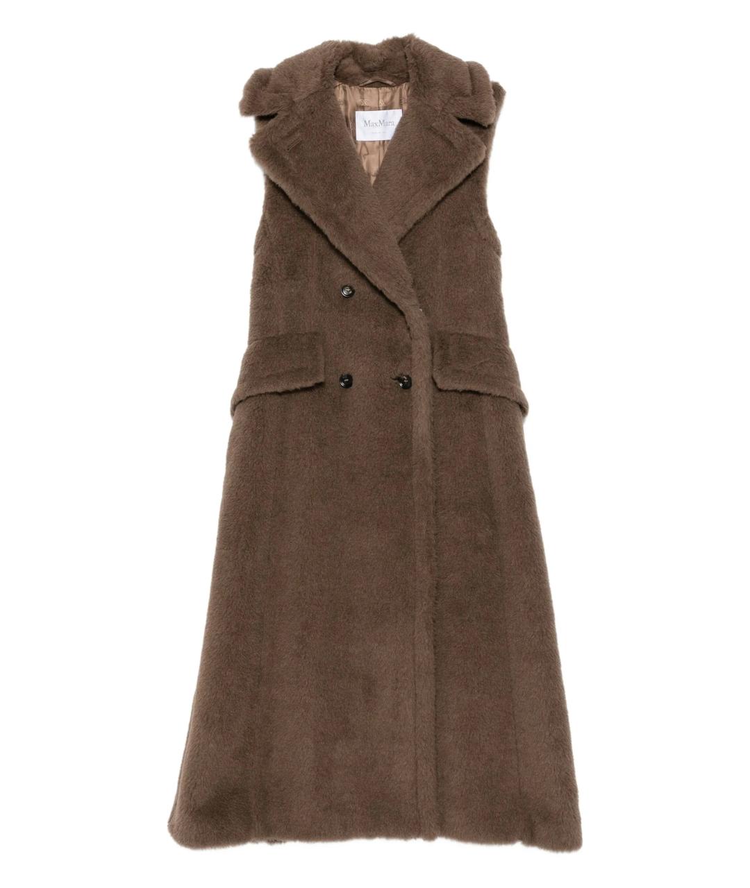 MAX MARA Коричневый шерстяной жилет, фото 1