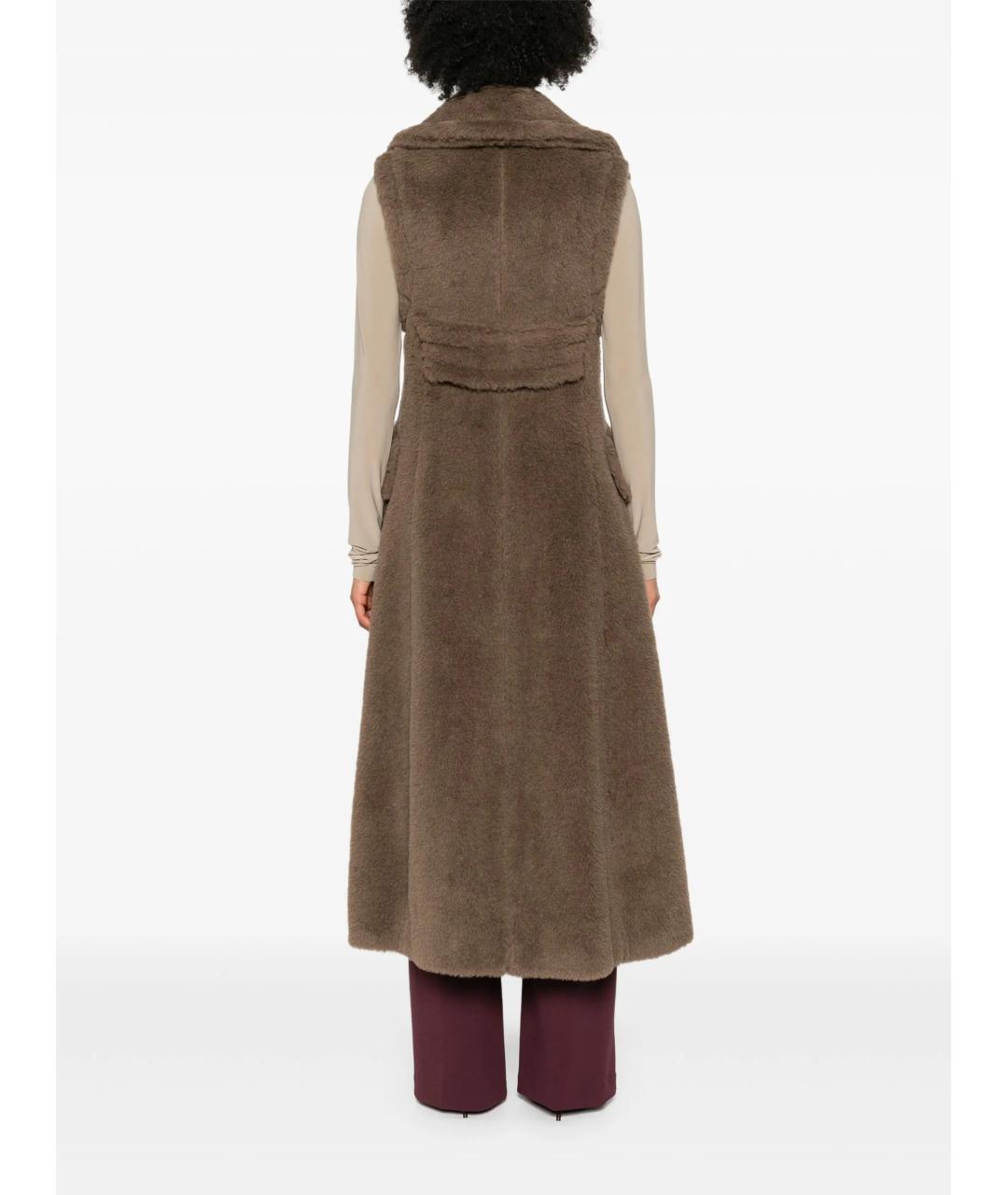MAX MARA Коричневый шерстяной жилет, фото 4
