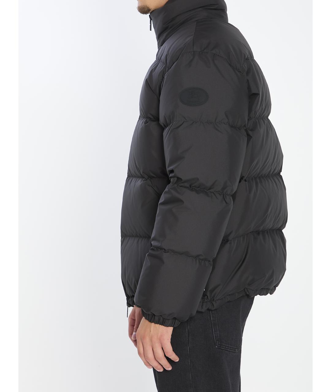 BURBERRY Черный полиэстеровый пуховик, фото 4