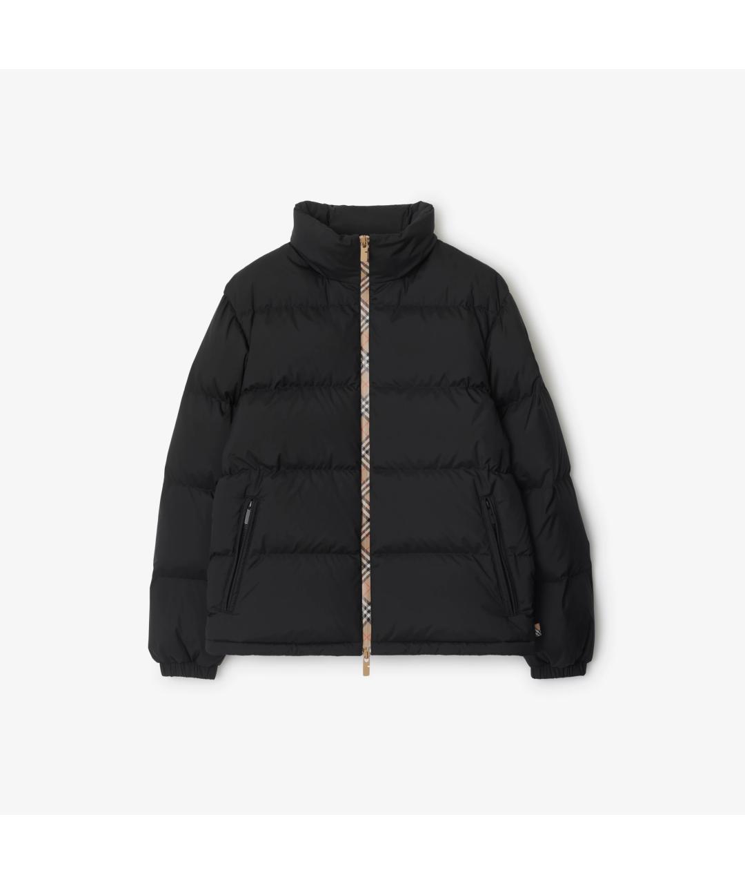 BURBERRY Черный полиэстеровый пуховик, фото 6