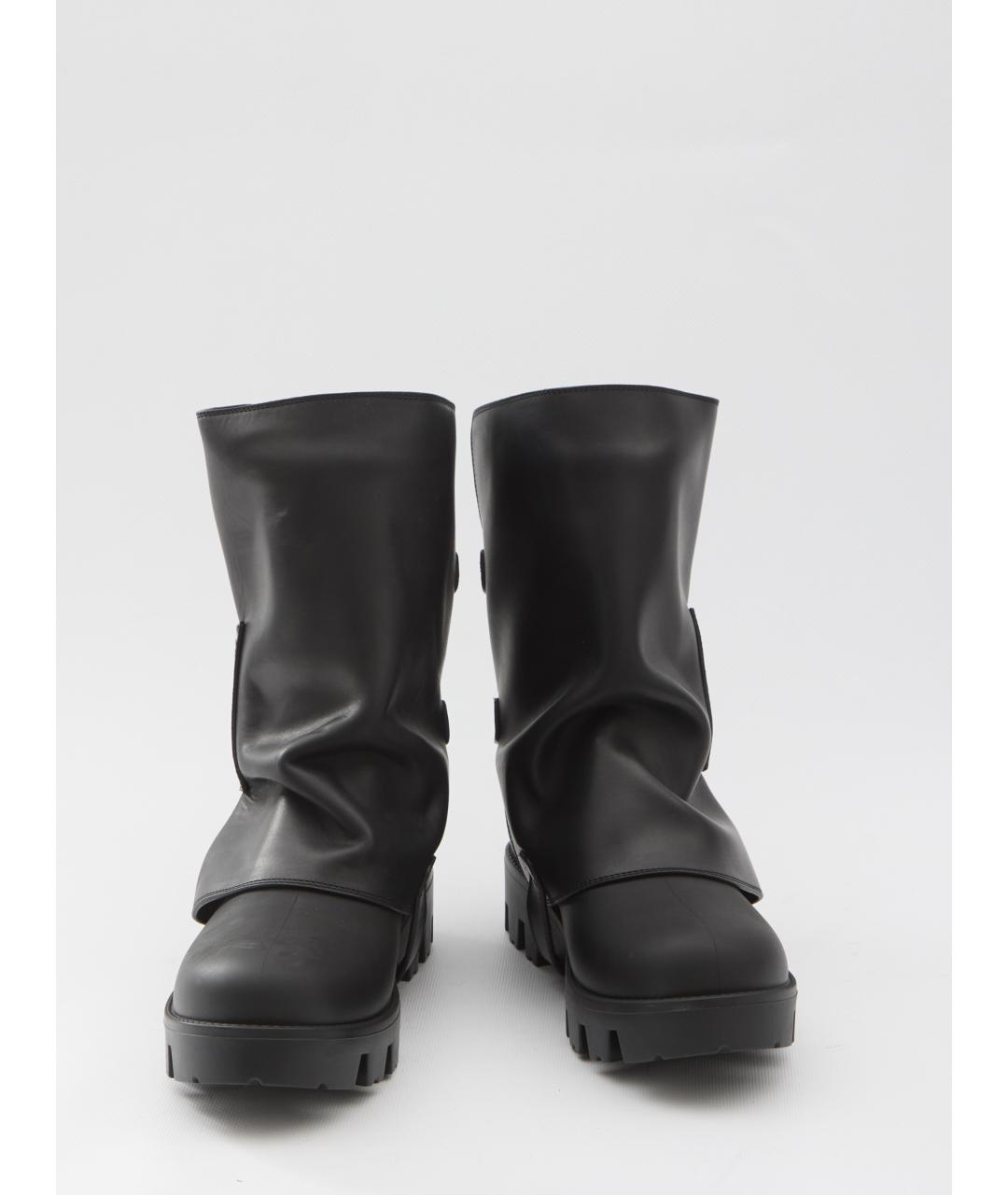 DOLCE&GABBANA Черные кожаные ботинки, фото 5