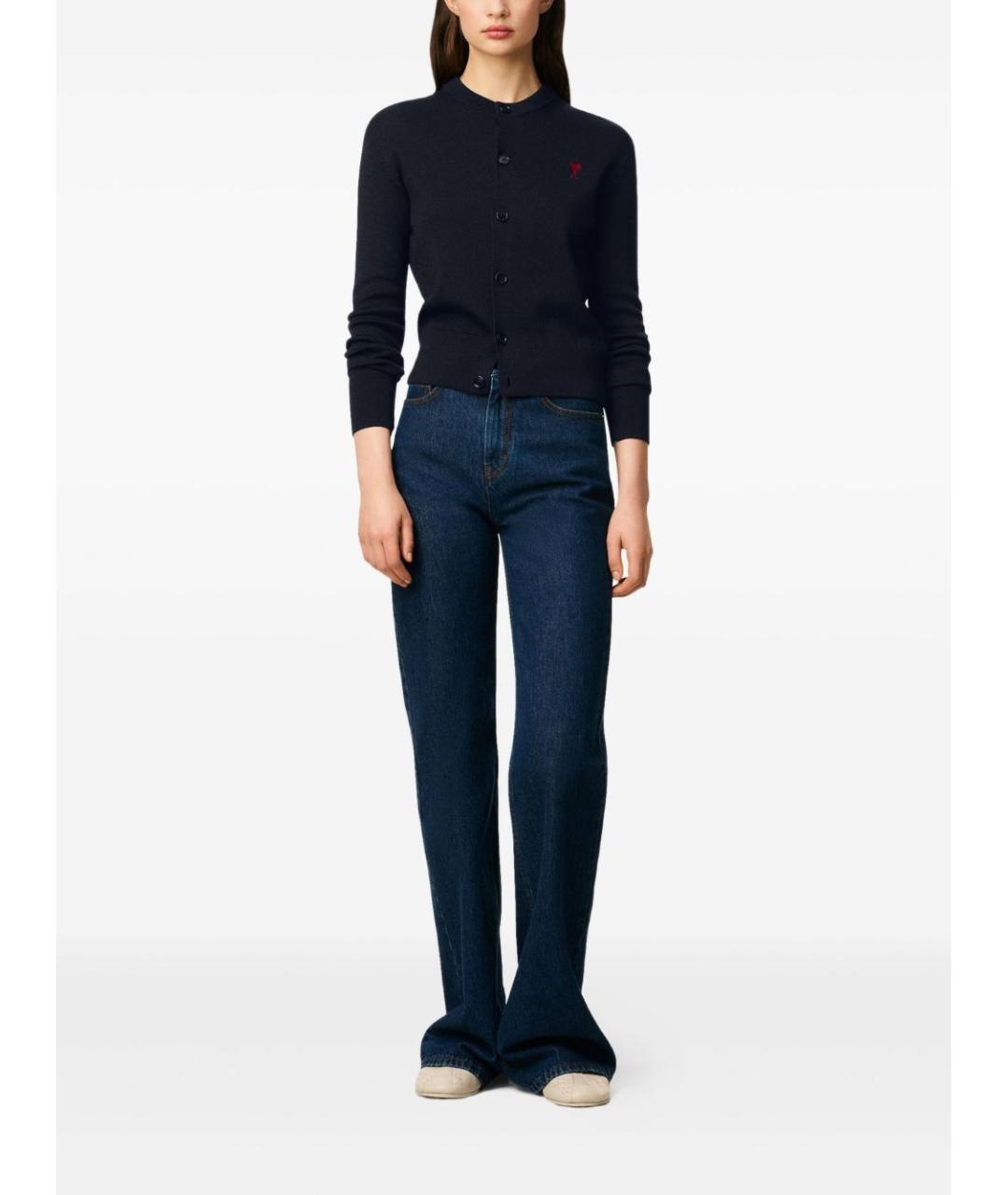 Ami Paris Синий шерстяной кардиган, фото 5