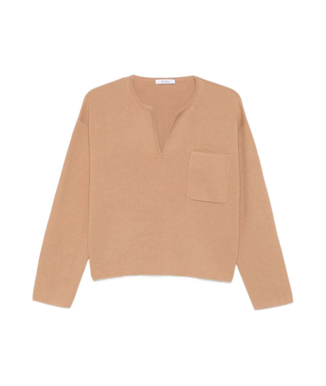 MAX MARA Бежевый кашемировый джемпер / свитер, фото 1